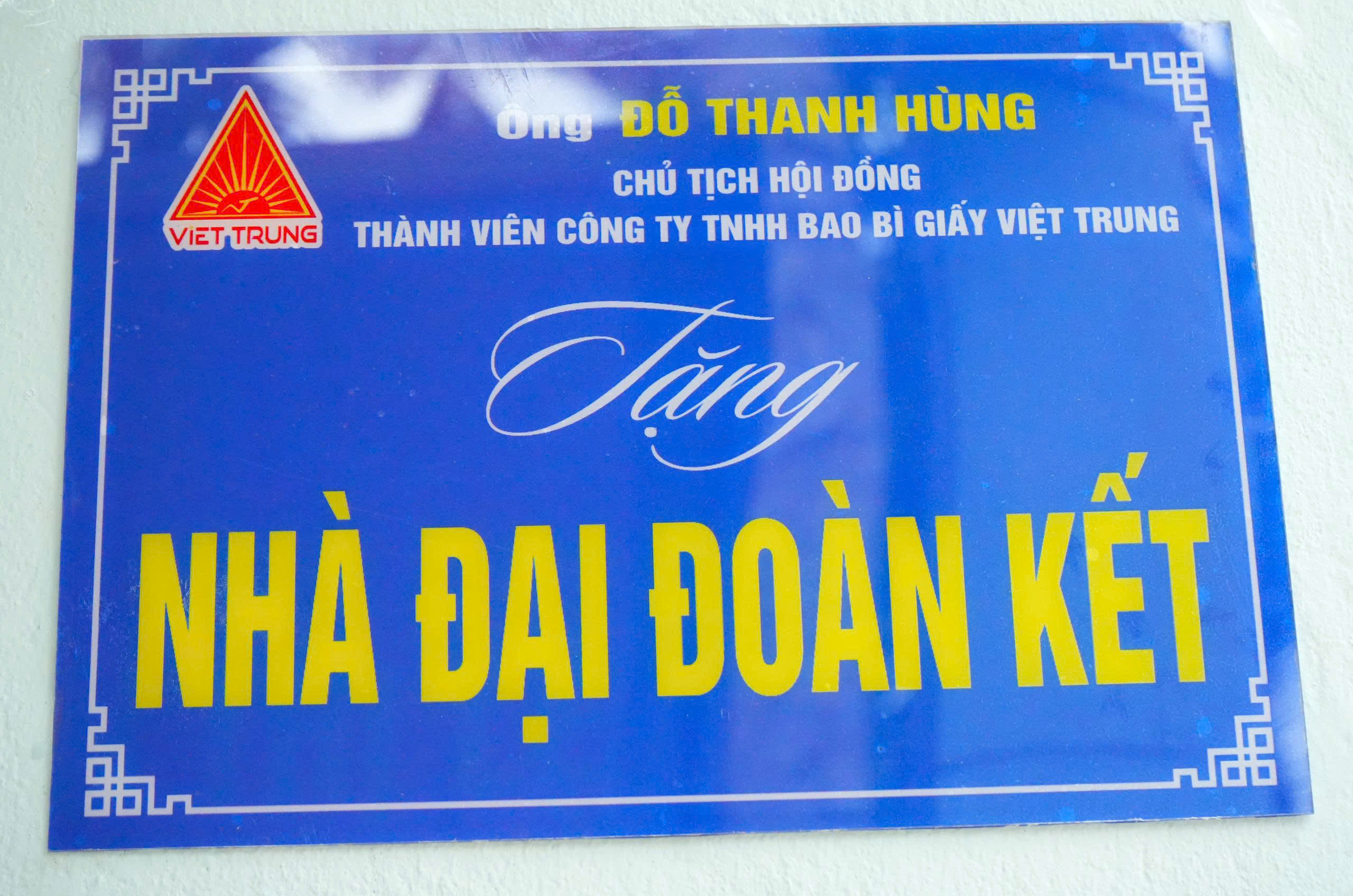 Công ty TNHH Bao Bì Giấy Việt Trung tài trợ 03 căn nhà Đại đoàn kết tại tỉnh Gia Lai